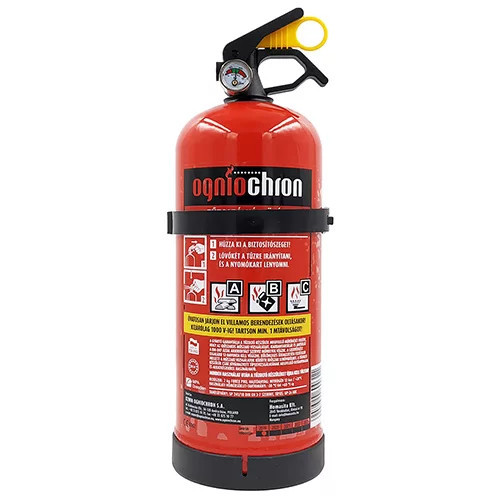 2kg ABC portöltetű tűzoltó készülék, porral oltó, -30°C + 60°C