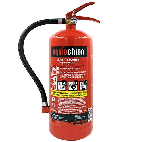 6kg ABC portöltetű tűzoltó készülék, porral oltó, -30°C + 60°C