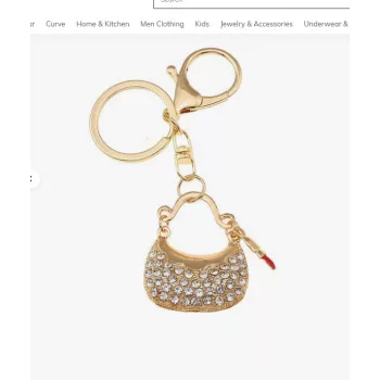 Kulcstartó - Női táska, fehér