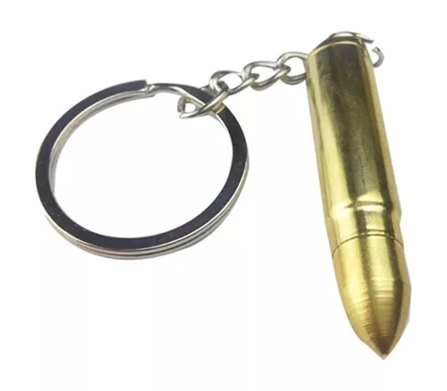 Töltény kulcstartó - bronz