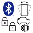 Maxspeed központi zár vezérlő modul bluetooth kapcsolattal, 2 távirányítóval