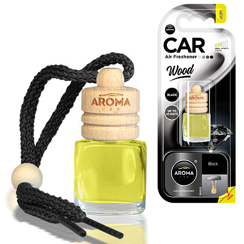 Aroma-Car Wood fakupakos illatosító - Black - 6ml