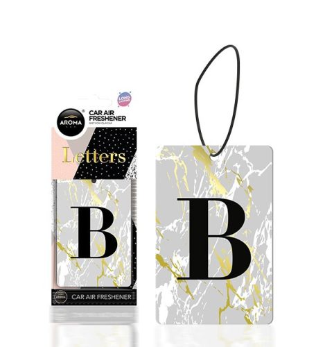 Aroma Car illatosítő - betűk - fekete - B