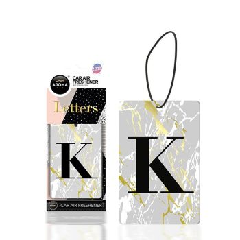 Aroma Car illatosítő - betűk - fekete - K