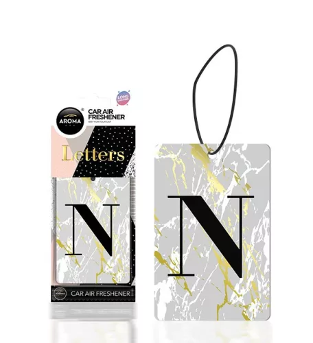 Aroma Car illatosítő - betűk - fekete - N