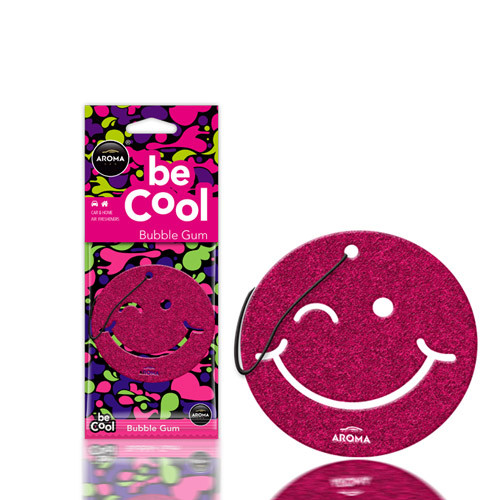 Aroma Car Be Cool lapillatosító smiley - Bubble Gum / Rágógumi illat