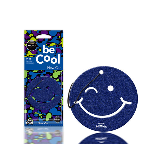 Aroma Car Be Cool illatosító smiley - New Car / Új autó illat