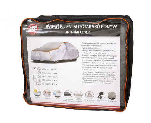 MaxSpeed jégeső elleni autótakaró ponyva - S - 406x165x119cm