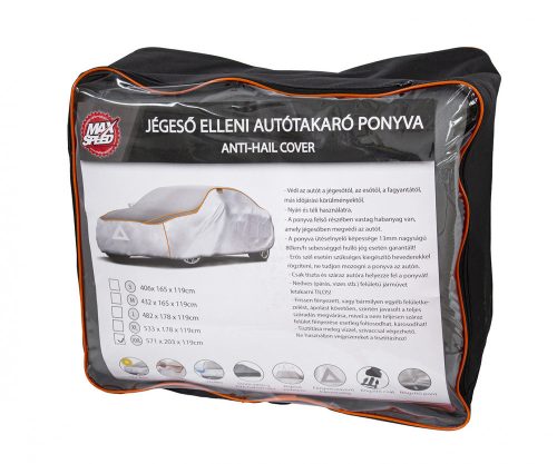 MaxSpeed jégeső elleni autótakaró ponyva - XXL - 571x203x119cm