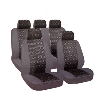   MaxSpeed 9db-os univerzális üléshuzat szett - fekete-szürke