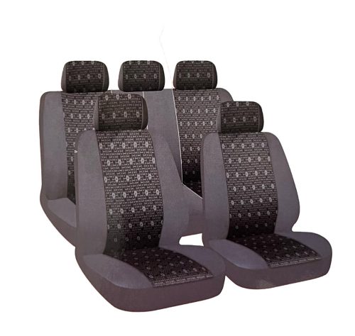 MaxSpeed 9db-os univerzális üléshuzat szett - fekete-szürke