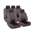 MaxSpeed 9db-os univerzális üléshuzat szett - fekete-szürke