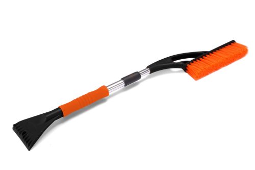 Kefés jégkaparó teleszkópos,  szivacsos nyéllel - 76-94 cm