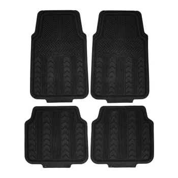 4 részes, gumi autószőnyeg szett, fekete színű