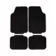 4 részes, autós gumiszőnyeg szett, fekete színű, piros szegéllyel