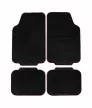 4 részes, autós gumiszőnyeg szett, fekete színű, piros szegéllyel
