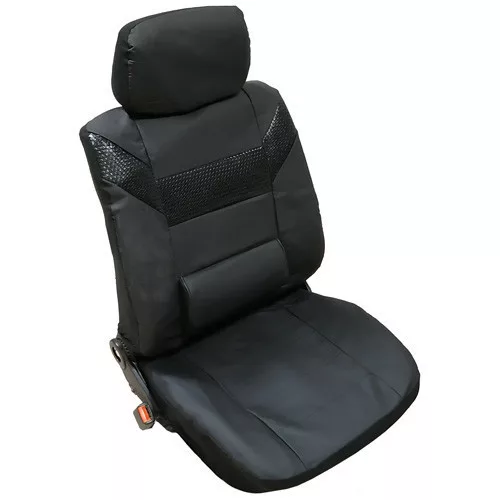 Univerzális 8 részes üléshuzat szett, deréktámasszal - fekete színben