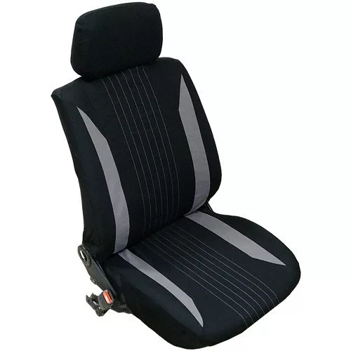 Univerzális, 8 részes üléshuzat szett - fekete-szürke színű, szövet