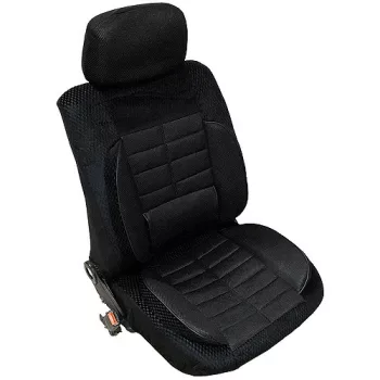   Univerzális, 10 részes üléshuzat szett - fekete színű, plüss