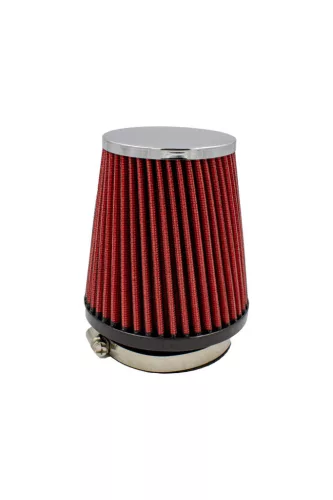 MaxSpeed sport levegőszűrő - króm/piros - 12,2cm