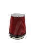 MaxSpeed sport levegőszűrő - króm/piros - 12,2cm