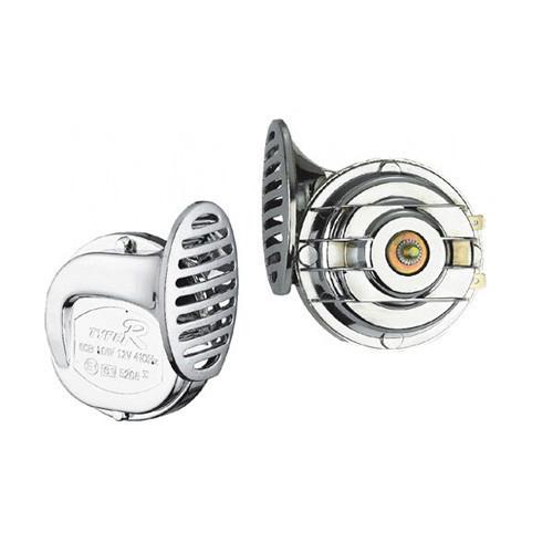 12V-os dupla csigakürt - króm