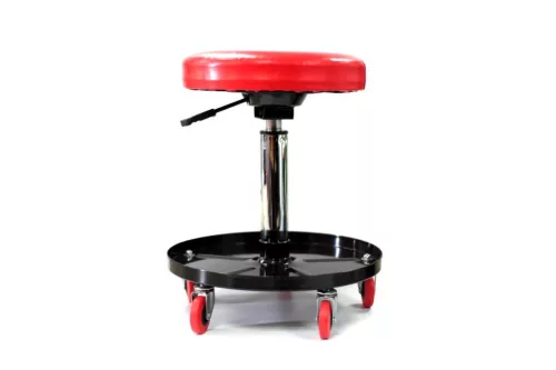 MaxSpeed állítható, kerek műhelyszék- szerszámtálcával