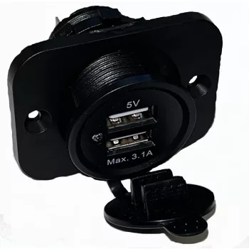 Maxspeed szerelhető, vízálló dupla USB aljzat - 12/24V