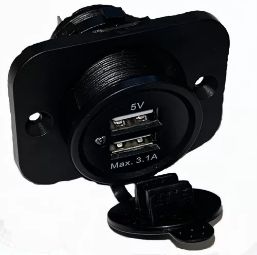 Maxspeed szerelhető, vízálló dupla USB aljzat - 12/24V