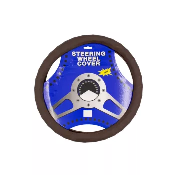 MaxSpeed műbőr kormányvédő - barna - 37-39cm