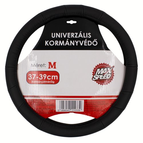 MaxSpeed műbőr kormányvédő - fekete - 37-39cm