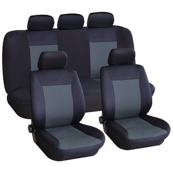   Anma - 9 részes univerzális üléshuzat szett - fekete-szürke színben