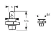 Ring BX8.4D műszerfal izzó - 2W, 12V - zöld - 1db
