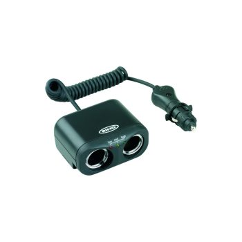 Ring szivargyújtó elosztó 2-es teszter funkcióval - 12V