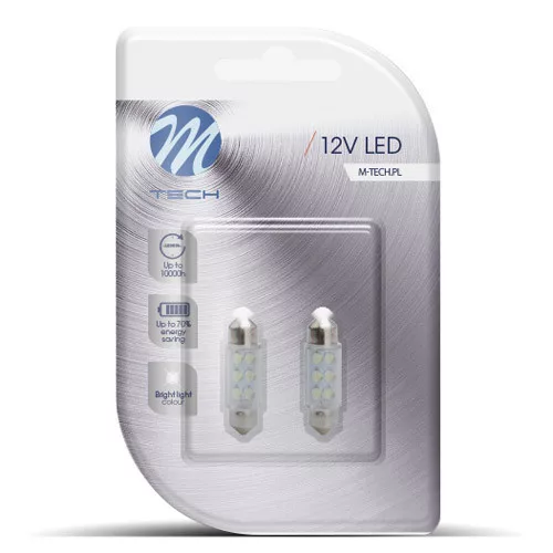 M-Tech Szofita LED 36mm 6-dióda fehér színű - párban