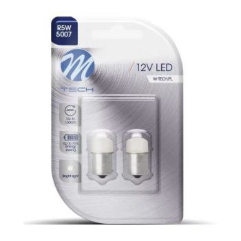 M-Tech LB033W BA15S 12V Led izzó - fehér