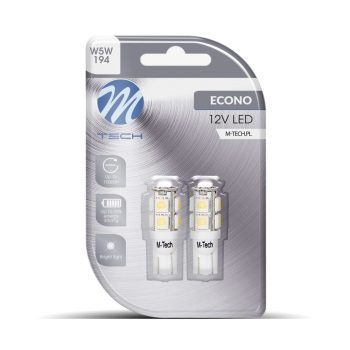 M-Tech T10 LED 9x5050 SMD fehér színű (1db)