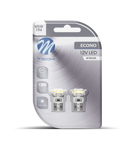 M-Tech T10 LED P 6x3528 SMD fehér színű - párban