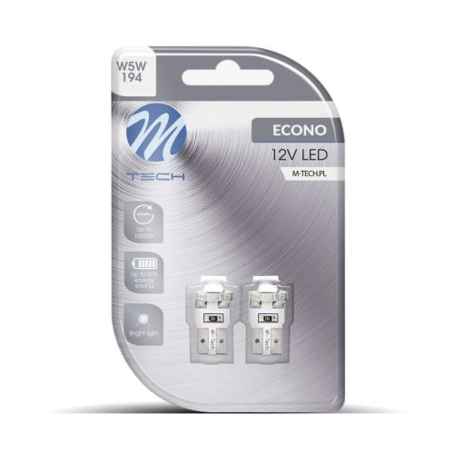 M-Tech T10 LED P 1x5050 SMD fehér színű - párban