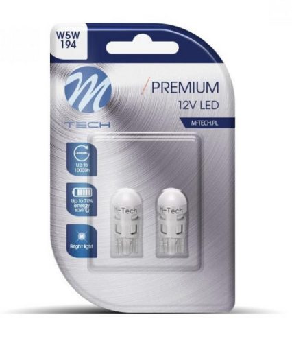 M-Tech Prémium led izzó pár - T10 12V - piros - 1db