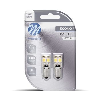 M-Tech BA9S LED 4x5050 SMD Can-Bus fehér színű - párban