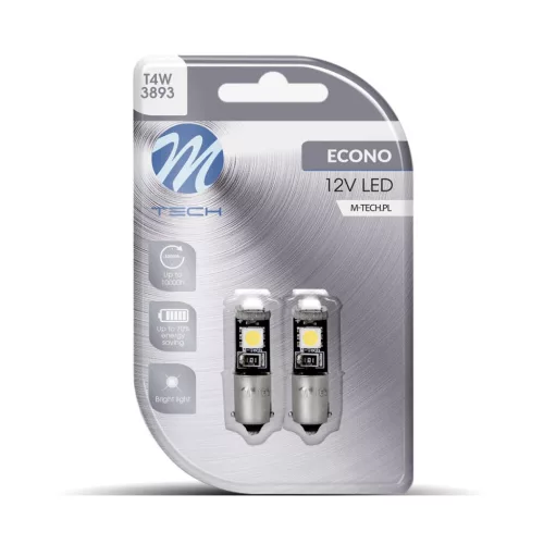 M-Tech BA9S LED 3x5050 SMD Can-Bus fehér színű - párban