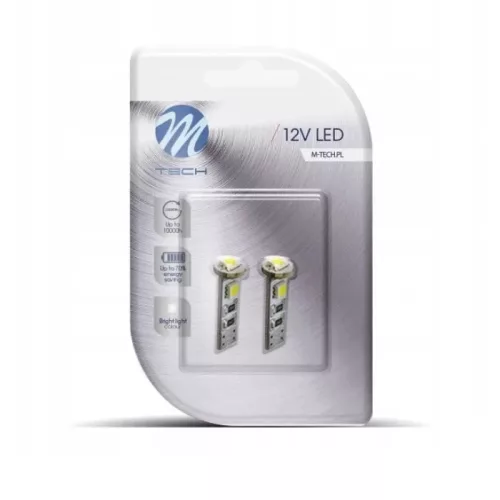 M-Tech SMD Can-Bus W5W T10 LED izzó pár - fehér