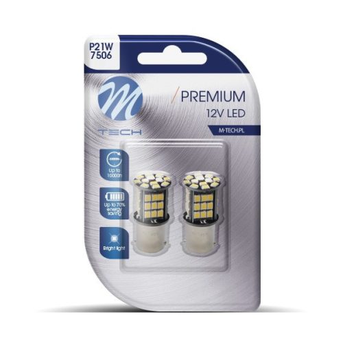 M-TECH Premium LED izzó pár - P21 5W