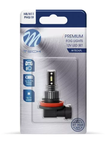M-Tech LB511W-01B H8/H11 Led izzó - fehér - 12V 3W - 1db