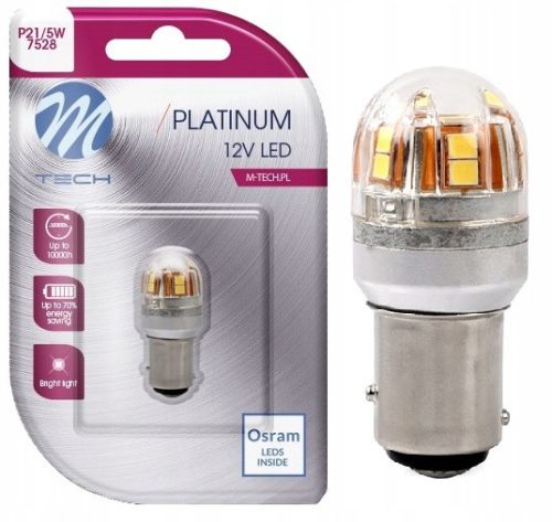 M-Tech Platinum Canbus LED izzó - P21/5W - BAY15D - 12/24V - 1db
