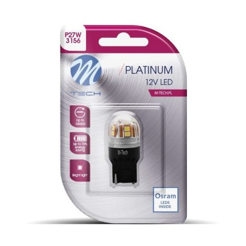 M-Tech Platinum Canbus LED izzó - P27W - W2,5X15d