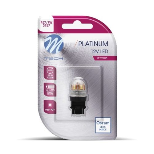 M-Tech Platinum Canbus LED izzó - P27/7W - W2,5X15q