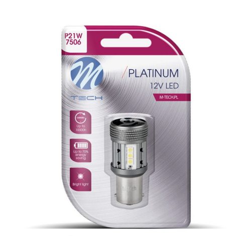 M-Tech LB851W-01B P21W BA15S Canbus LED izzó - fehér - 1db