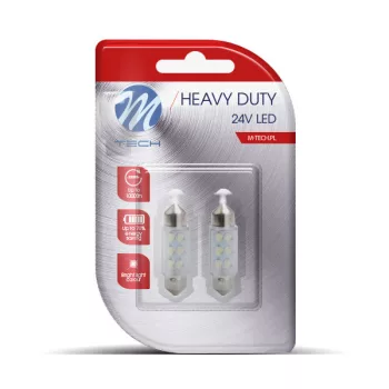 M-Tech 24V C5W,C10W 36mm szofita fehér színű - párban
